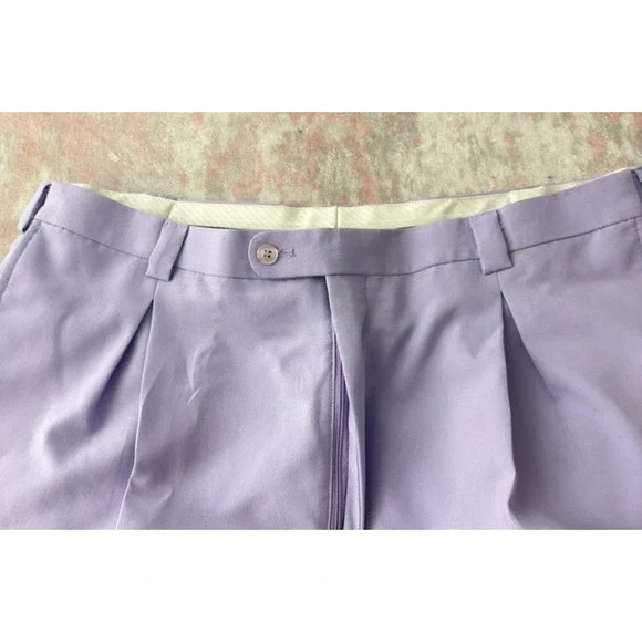 Falcone Mens 46L Single Breasted 2 Piece Suit Purple Blazer Jacket Wedding Pants